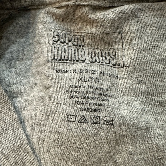 Gray Mario Hall of Fame T-Shirt L/XL Cotton - Picture 3 of 3
